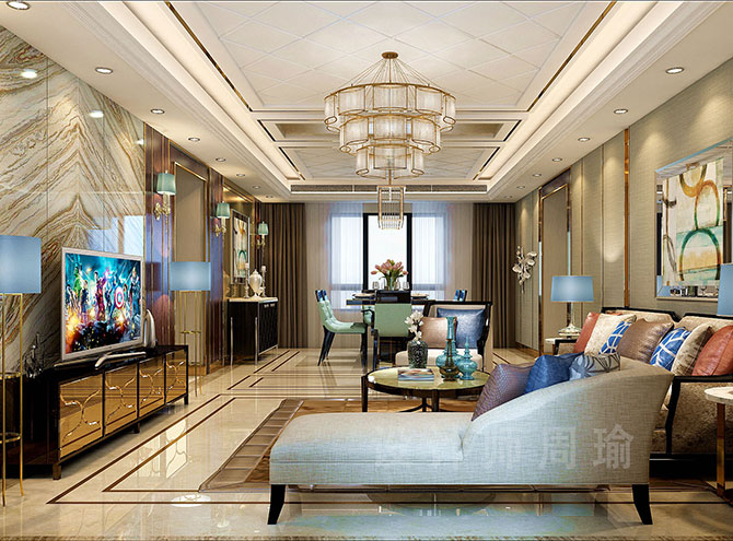 热热色世纪江尚三室两厅168平装修设计效果欣赏
